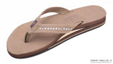 Crystal Collection - Double Layer Arch Support Leather 3/4" Medium Strap w/ Crystals