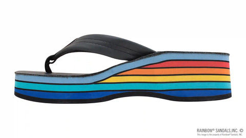 Six Layer Wedge Leather 1" Leather Strap