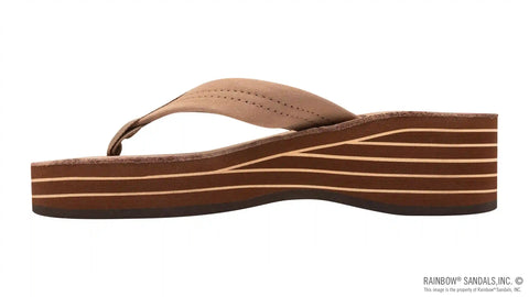 Six Layer Wedge Leather 1" Leather Strap