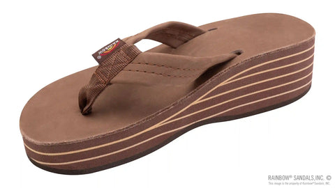 Six Layer Wedge Leather 1" Leather Strap