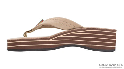 Six Layer Wedge Leather 1" Leather Strap