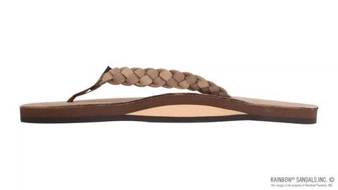 Twisted Sister - Single Layer Arch Support Leather with a 3/4" Medium Double Braided Strap
