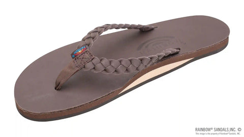 Twisted Sister - Single Layer Arch Support Leather with a 3/4" Medium Double Braided Strap