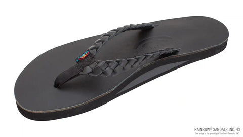Twisted Sister - Single Layer Arch Support Leather with a 3/4" Medium Double Braided Strap