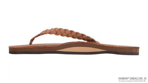 Twisted Sister - Single Layer Arch Support Leather with a 3/4" Medium Double Braided Strap
