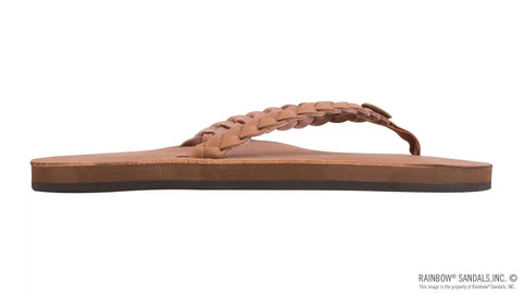 Twisted Sister - Single Layer Arch Support Leather with a 3/4" Medium Double Braided Strap