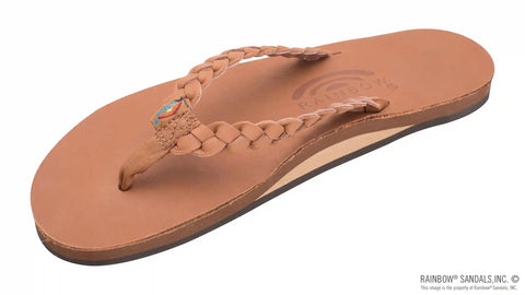 Twisted Sister - Single Layer Arch Support Leather with a 3/4" Medium Double Braided Strap