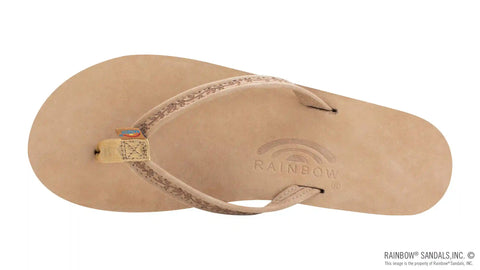 Las Flores - Single Layer Premier Leather with a Floral 1/2" Narrow Strap