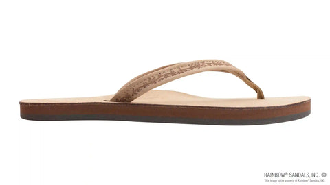 Las Flores - Single Layer Premier Leather with a Floral 1/2" Narrow Strap