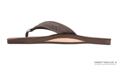 The Bentley - Classic Leather Top Sole with 1" Hand Woven Strap