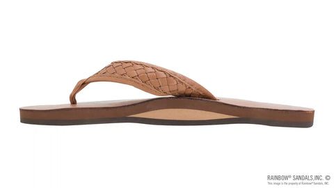 The Bentley - Classic Leather Top Sole with 1" Hand Woven Strap