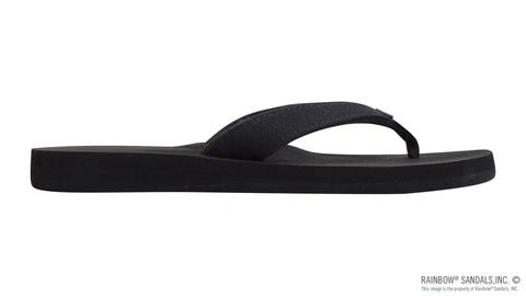The Bella - Soft Top Black Tapered Canvas Strap