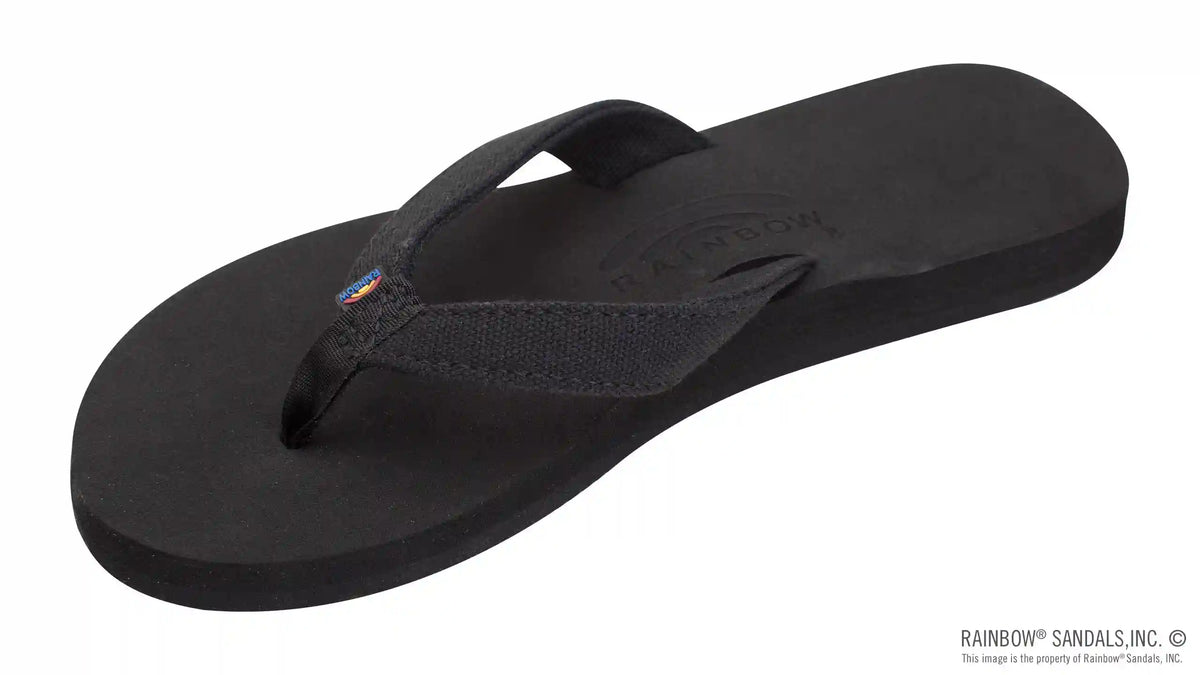 The Bella - Soft Top Black Tapered Canvas Strap