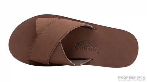 Premier Leather Single Layer Arch Cross Strap Flat Stitch