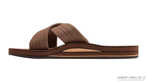 Premier Leather Double Layer Arch Cross Strap Rolled Stitch