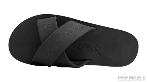 Premier Leather Double Layer Arch Cross Strap Rolled Stitch