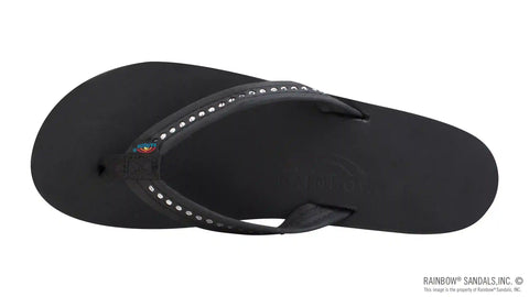 Six Layer Leather Wedge - 3/4" Strap with Crystals