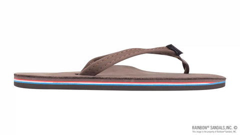 The Americana - Women's Single layer Premier Leather Red White & Blue Mid Sole  with a 1/2" Narrow