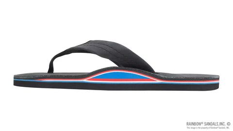The Americana - Women's  Single layer Premier Leather Red White & Blue Mid Sole with a 1" Strap