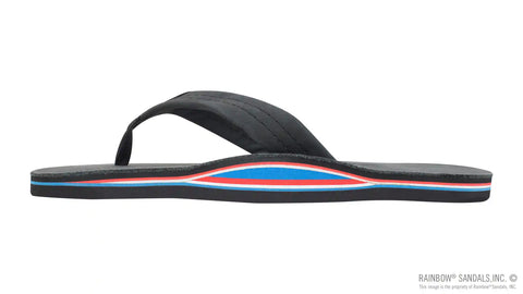 The Americana - Men's Single layer Premier  Leather Red White & Blue Mid Sole