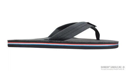 The Americana - Men's Single layer Premier  Leather Red White & Blue Mid Sole