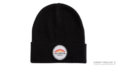 Basic Cuff Beanie with Long Ride Patch 100% Acrylic