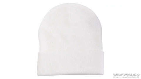 Basic Cuff Beanie with Long Ride Patch 100% Acrylic