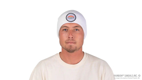 Basic Cuff Beanie with Long Ride Patch 100% Acrylic