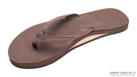The Catalina - Single Layer Arch Support Premier Leather Tapered Strap