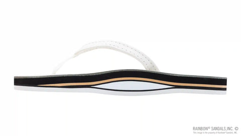 Cloud Dancer Leather Blk/Tan Layered w/ Arch Narrow Strap