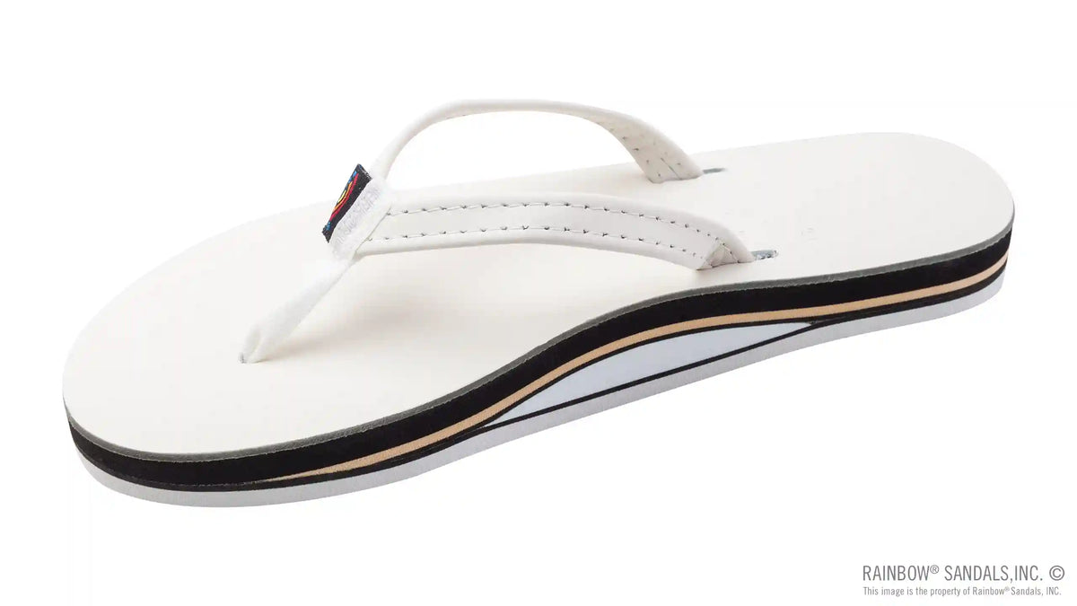 Cloud Dancer Leather Blk/Tan Layered w/ Arch Narrow Strap