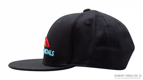 Rainbow® Sandals Black 100% Cotton Snap Back Hat