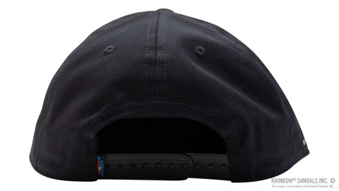 Rainbow® Sandals Black 100% Cotton Snap Back Hat