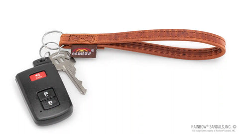 Leather Keychain Loop - Rust