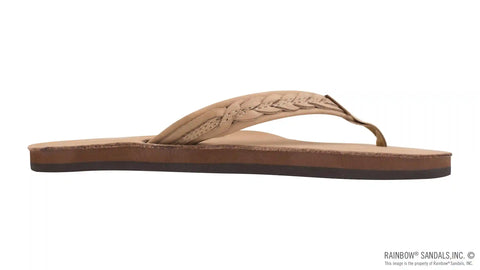 The Madison - Single Layer Arch Support with a Braid on a 3/4" Medium Rolled Strap