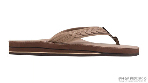 The Madison - Double Layer Arch Support with a Braid on a 3/4" Medium Rolled Strap