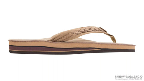 The Madison - Double Layer Arch Support with a Braid on a 3/4" Medium Rolled Strap