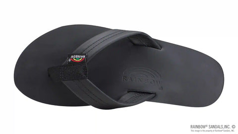The Rastafarian - Single Layer Classic Black Leather with Rasta Mid Sole