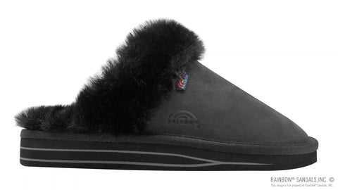 Sunset Snugs2 - Leather, Fleece Lined Slipper Double Layer Arch