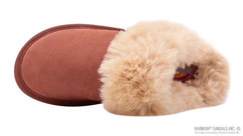 Sunset Snugs2 - Leather, Fleece Lined Slipper Double Layer Arch