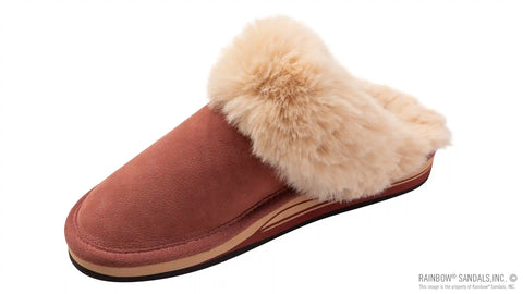 Sunset Snugs2 - Leather, Fleece Lined Slipper Double Layer Arch