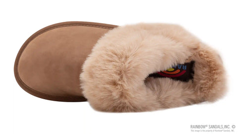 Sunset Snugs2 - Leather, Fleece Lined Slipper Double Layer Arch