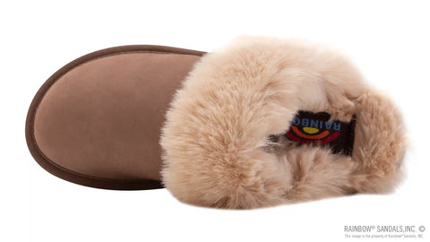 Sunset Snugs2 - Leather, Fleece Lined Slipper Double Layer Arch