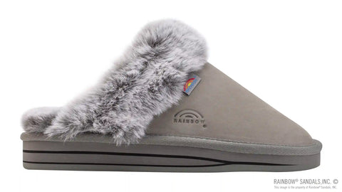Sunset Snugs2 - Leather, Fleece Lined Slipper Double Layer Arch