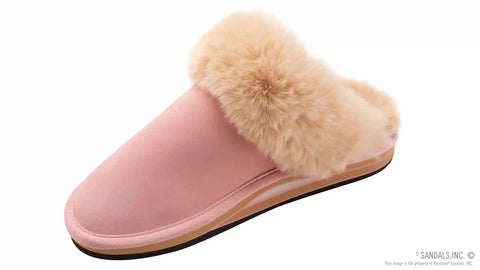 Sunset Snugs2 - Leather, Fleece Lined Slipper Double Layer Arch