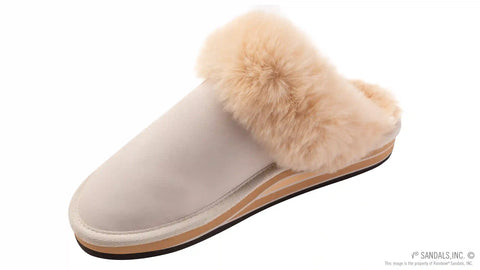 Sunset Snugs2 - Leather, Fleece Lined Slipper Double Layer Arch