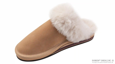 Sunset Snugs2 - Leather, Fleece Lined Slipper Double Layer Arch