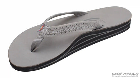 The Willow – Double Layer Arch Support Premier Leather with Inset Double Braided 3/4” Medium Strap