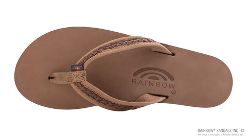 The Willow – Double Layer Arch Support Premier Leather with Inset Double Braided 3/4” Medium Strap