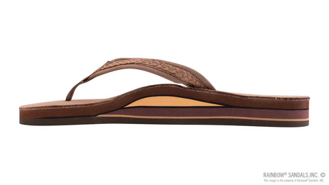 The Willow – Double Layer Arch Support Premier Leather with Inset Double Braided 3/4” Medium Strap
